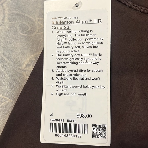 New lululemon Align HR Crop 23” - Picture 7 of 7